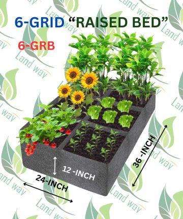 6 Grid Raised Bed 24" X 36" X 12"